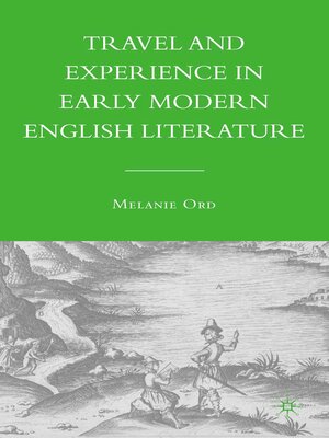 cover image of Travel and Experience in Early Modern English Literature